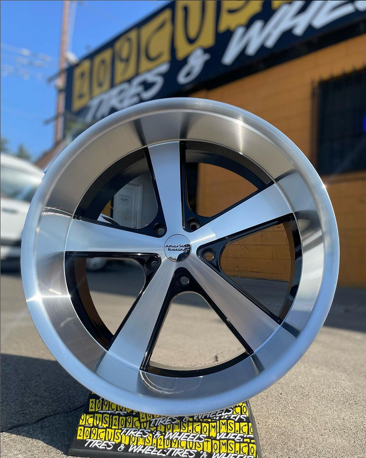 4 22" AMERICAN RACING VN701 NOVA 5X127 22X9 + 22X11 IMPALA C-10 OBS WITH TIRES 265-30-22 FRONT 285-30-22 REAR
