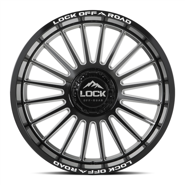 LOCK OFFROAD INVASION EXTREME 20X10 6X135 6X139.7 -18 CB 106.2 GLOSS BLACK MILLING