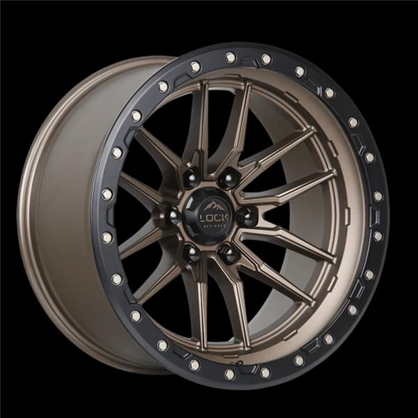 LOCK OFF ROAD KRAWLER 17X9 6X139.7 -12 CB 106.2 MATTE BRONZE WITH MATTE BLACK RING