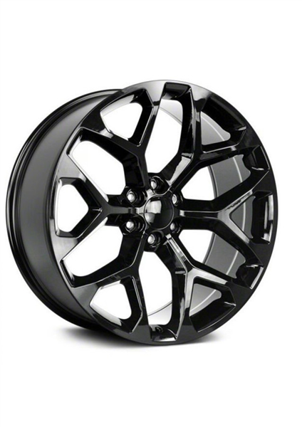 IMPACT REPLICA SNOWFLAKE 22X9 6X139.7 +24 C.B 78.1 GLOSS BLACK