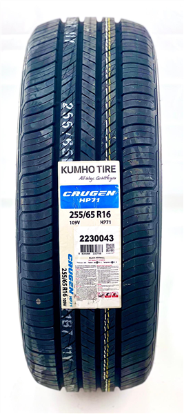 255/65R16 KUMHO CRUGEN HP71 109V ***60K***