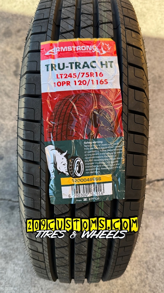 LT265/70R17 ARMSTRONG TRU-TRAC H/T 121/118T 10PLY M+S 65K+ROAD HAZARD
