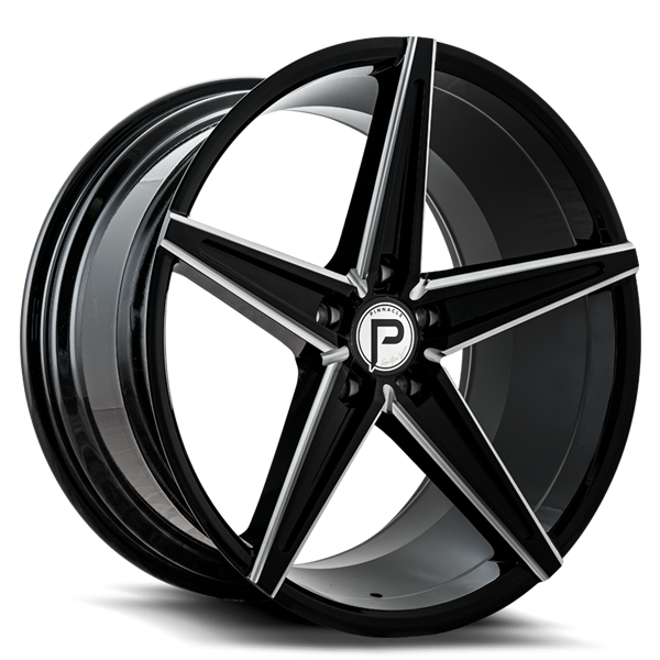 20X10 SUPREME 5X115 20MM C.B 73.1 GLOSS BLACK MILLED (SOLD AS STAGGERED ONLY)