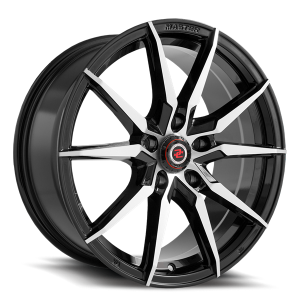 18X8 DC-R30 5X114.3 35MM CB 73.1 GLOSS BLACK MACHINE
