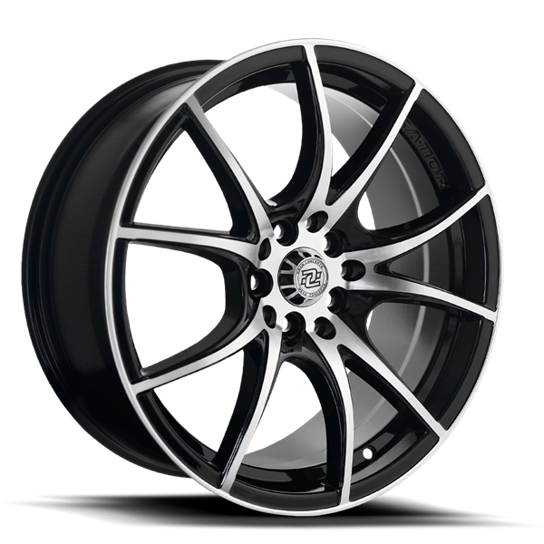 18X8 DC27 5X114.3 35MM C.B.73.1 GLOSS BLACK MACHINE