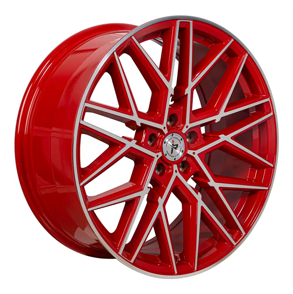 18X8 IMPACT RACING 602 5X114.3 40MM (73.1MM) RED WITH MACHINE FACE