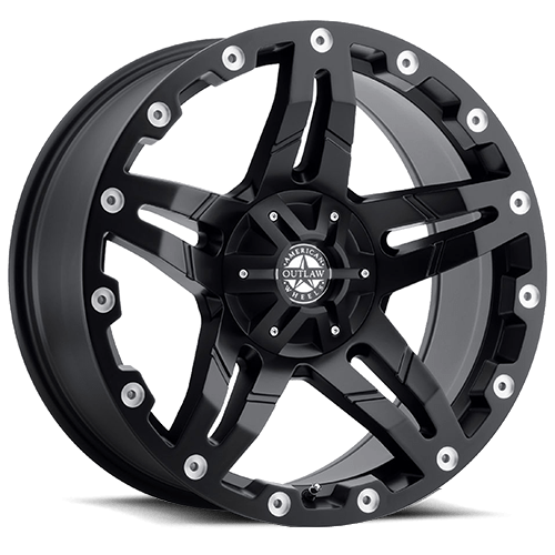 20X10 AMERICAN OUTLAW REVOLVER 5X150 -18MM C.B. 110.2 GLOSS BLACK