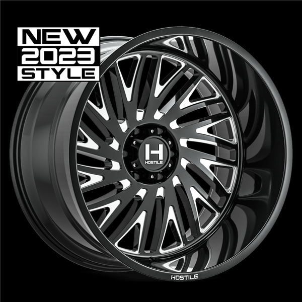 20X10 HOSTILE 131 5X127 -19MM (78.1MM) BLADE CUT (BLACK MILLED)