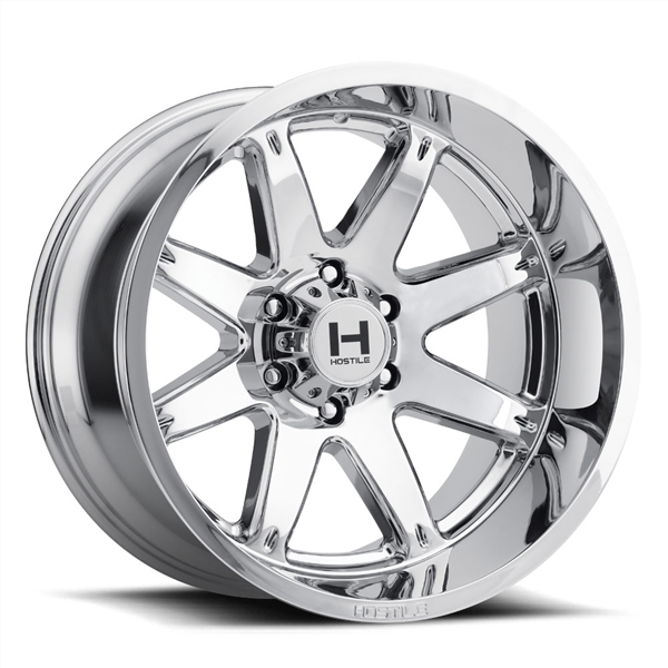 20X10 HOSTILE H109 6X135 -19MM C.B 87 ARMOUR PLATED ( CHROME )