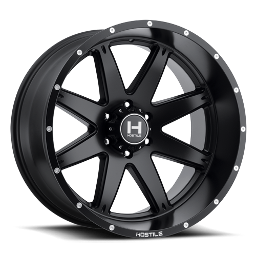 20X10 HOSTILE H109 6X135 -19MM C.B 87 ASPHALT (SATIN BLACK)