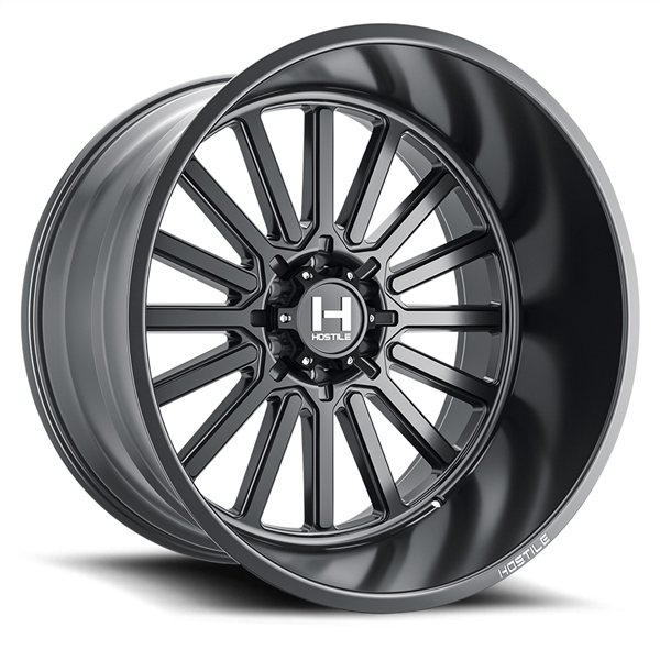 20X10 HOSTILE H127 6X139.7 -19MM C.B 106.1MM ( ASPHALT) SATIN BLACK