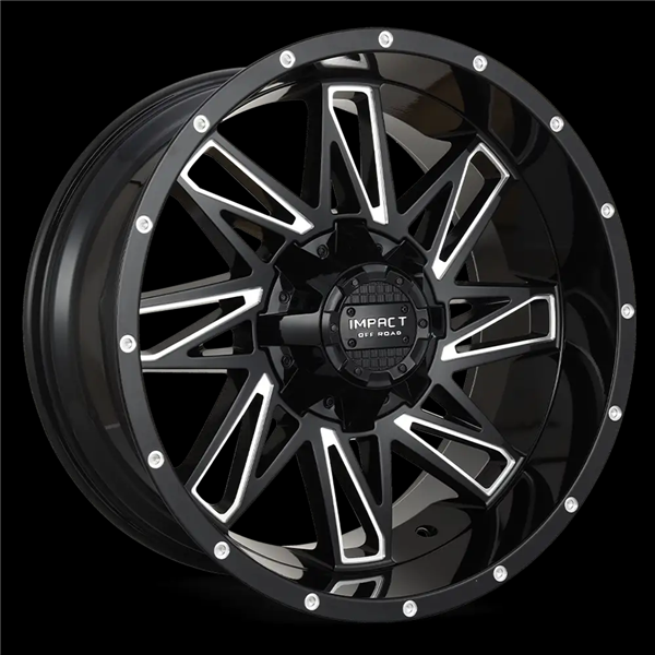 20X10 IMPACT OFFROAD 5X139.7/5X150 -12MM (110.3MM) GLOSS BLACK MILLED WINDOWS