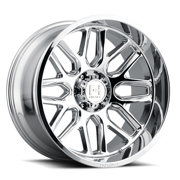 20X12 HOSTILE H120 6X135 -44MM C.B 87 ARMOUR PLATED ( CHROME )