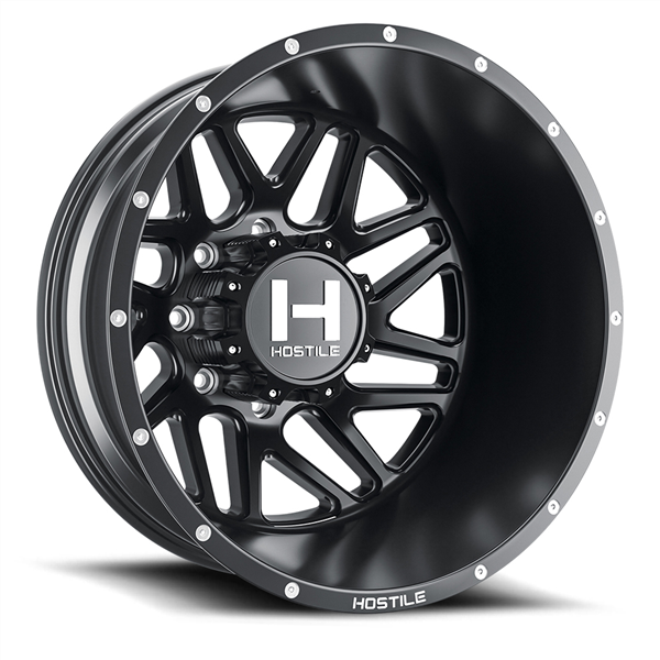 20X8.25 HOSTILE 401 8X210 -221MM C.B 154.3 (ASPHALT) SATIN BLACK