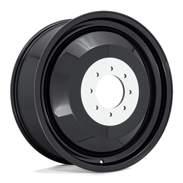 20X8.25 HOSTILE H400 8X200 +115MM C.B 142.2 ASPHALT(SATIN BLACK) DUALLY REAR INNER