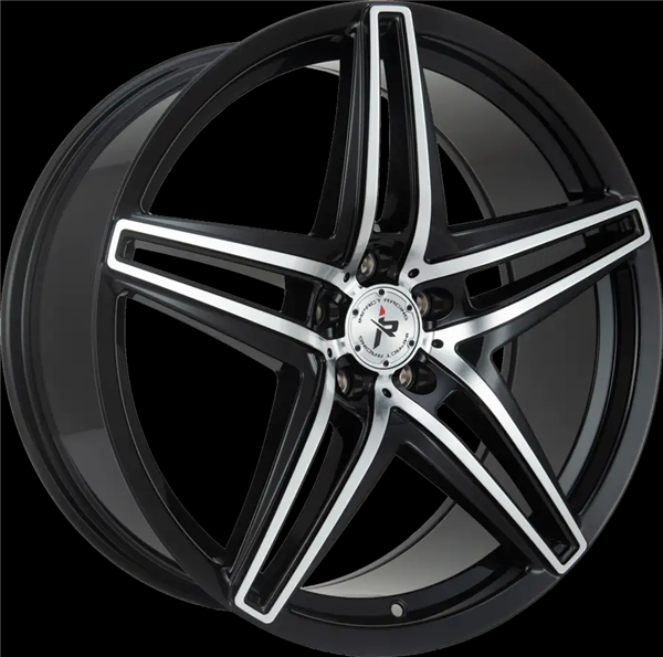 20X8.5 IMPACT 604 5X112 35MM (73.1MM) GLOSS BLACK MACHINED FACE