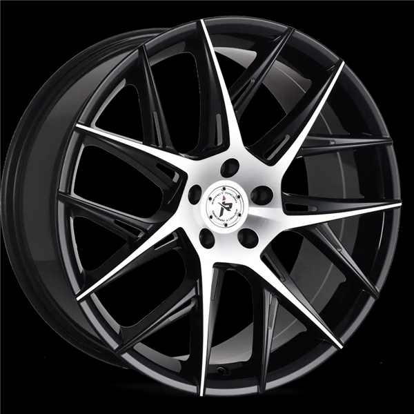 20X8.5 IMPACT RACING 603 5X112 35MM (73.1MM) GLOSS BLACK MACHINED FACE