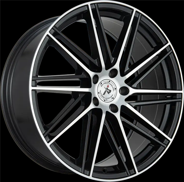 20X8.5 IMPACT RACING 609 5X112 35MM (73.1MM) GLOSS BLACK MACHINE FACE