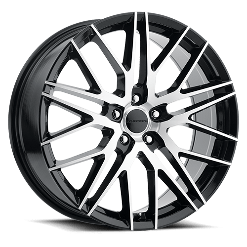 20X8.5 LIQUID METAL FIN 5X100 +40MM C.B. 73.1 GLOSS BLACK MACHINE FACE