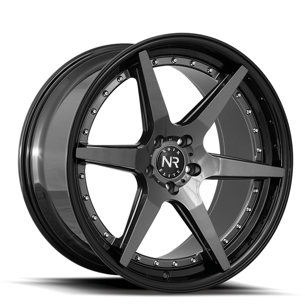 20X8.5 NOIR ELITE NO 102 5X112 35MM C.B 66.56 GUNMETAL W/GB LIP