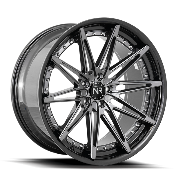 20X8.5 NOIR ELITE NO 108 5X112 35MM C.B 66.56 GUNMETAL W/GB LIP