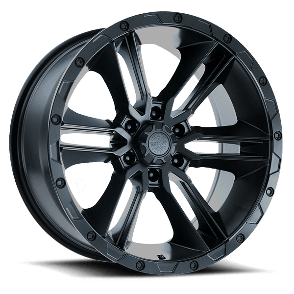20X9 AMERICAN OUTLAW RAILCAR 5X127 -10MM C.B. 71.6 SATIN BLACK