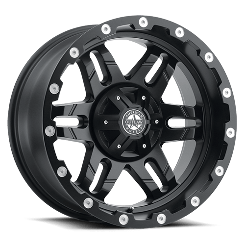 20X9 AMERICAN OUTLAW REVOLVER 5X127 -10MM C.B. 71.5 SATIN BLACK MILLED RIVET
