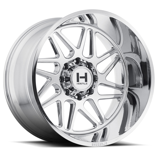 20X9 HOSTILE H108 8X180 10MM C.B 125.2 ARMOUR PLATED ( CHROME )