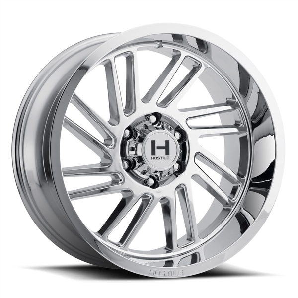 20X9 HOSTILE H110 6X139.7 12MM C.B 106.1 ARMOUR PLATED ( CHROME )