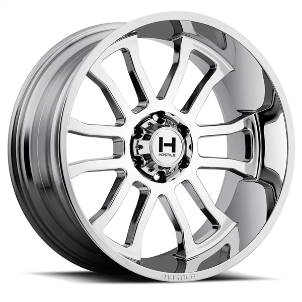 22X10 HOSTILE H107 6X139.7 -25MM C.B 106.1 ARMOUR PLATED ( CHROME )