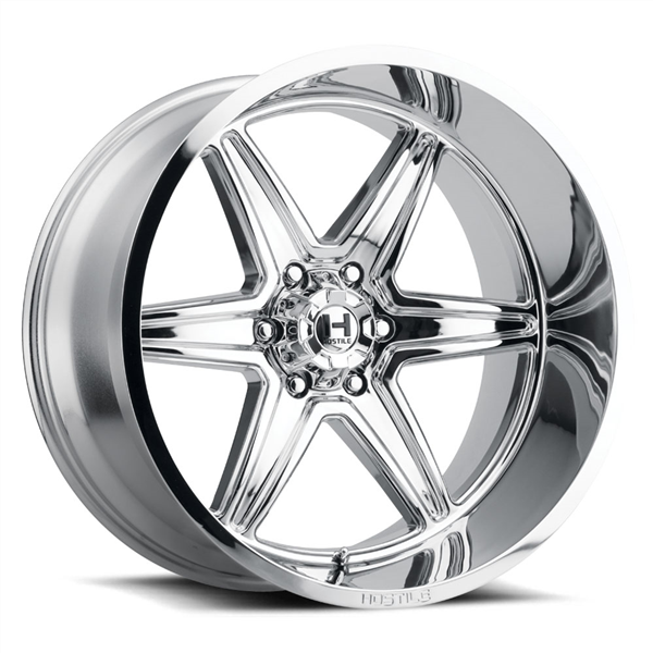 22X12 HOSTILE H117 6X135 -44MM C.B 87 ARMOUR PLATED ( CHROME )