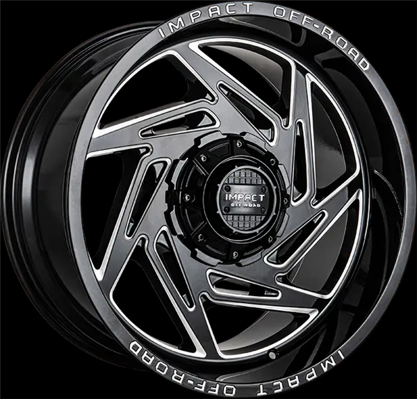 22X12 IMPACT 830 6X139.7/6X135 -44MM (106.1MM) GLOSS BLACK MILLED WINDOWS