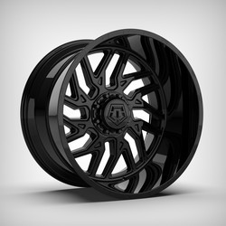 22X12 TIS 544GB 8X165 -44MM C.B 125.2 GLOSS BLACK ( NO RETURN , FINAL SALE )