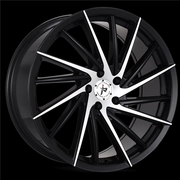 22X9 IMPACT RACING 608 5X114.3 38MM (73.1MM) GLOSS BLACK MACHINED FACE