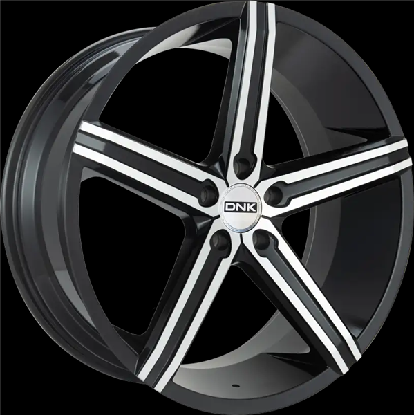 22X9.5 DNK 705 5X120 15MM (74.2MM) GLOSS BLACK MACHINED FACE