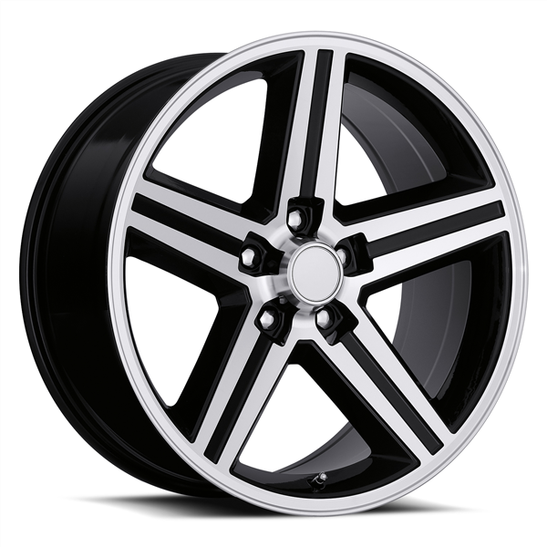 22X9.5 IROC 210 5X120 15MM (74.2MM) GLOSS BLACK MACHINED
