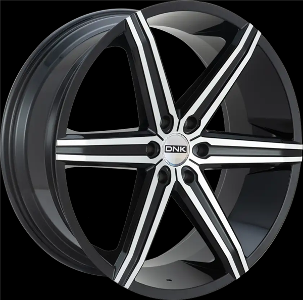 24X10 DNK 705 6X139.7 35MM (87.1MM) GLOSS BLACK MACHINED FACE