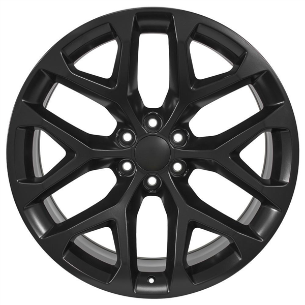 26X10 6X139.7 24MM (78.1MM) CHEVY/GMC REPLICAS SATIN BLACK