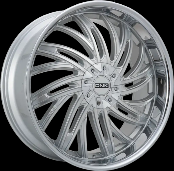 26X10 DNK 701 6X139.7/6X135 30MM (87.10MM) BRUSHED FACE SILVER STAINLESS LIP