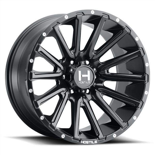 20X10 HOSTILE H123 5X139.7 -19MM C.B 87MM ASPAHLT (SATIN BLACK)