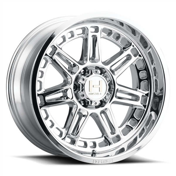 20X10 HOSTILE H124 5X139.7 -19MM C.B 87MM ARMOR PLATED (CHROME)