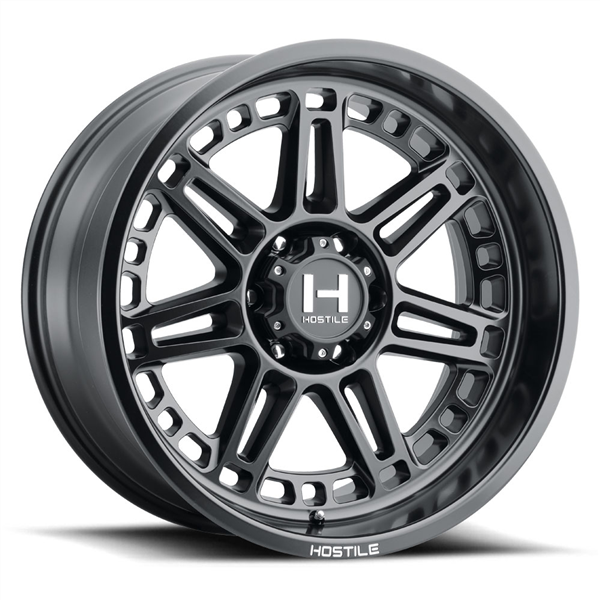 20X12 HOSTILE H124 6X135 -44MM C.B 87MM ASPAHLT (SATIN BLACK)