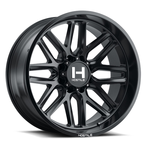22X10 HOSTILE H120 8X165 -25MM C.B 125.2 ASPAHLT (SATIN BLACK)