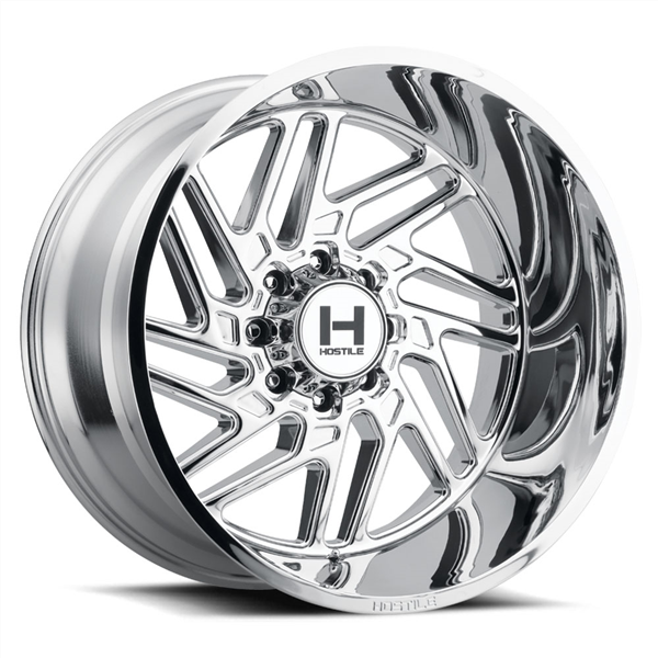 22X12 HOSTILE H116 8X165 -44MM C.B 125.2 ARMOUR PLATED ( CHROME )