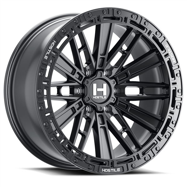 17X9 HOSTILE H129 5X127 00MM C.B 78MM ASPHALT (SATIN BLACK)