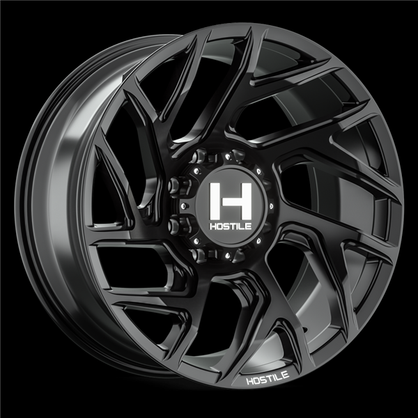 20X10 HOSTILE H141 8X165 -19MM C.B 125.2MM ASPHALT (SATIN BLACK)