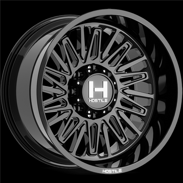 20X10 HOSTILE H143 8X165 -19MM C.B 125.2MM GLOSS BLACK