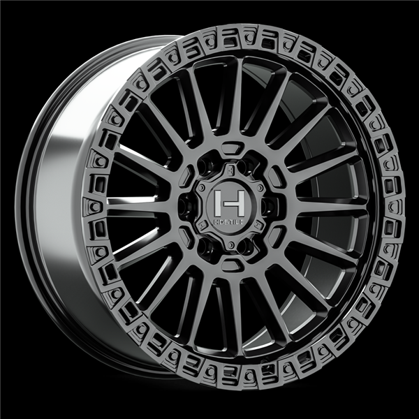 20X9 HOSTILE H137 6X139.7 1MM C.B 106.1MM ASPHALT (SATIN BLACK)