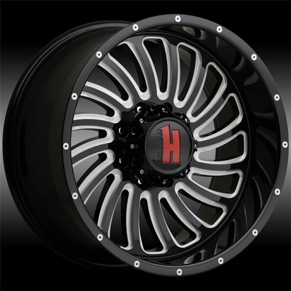HAVOK H111 20X12-44 5X127 C.B-78.1 B+MW+MR BLACK MILLED