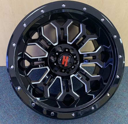 HAVOK H108 20X12-44 8X180 C.B-125.2 B+MW BLACK MILLED